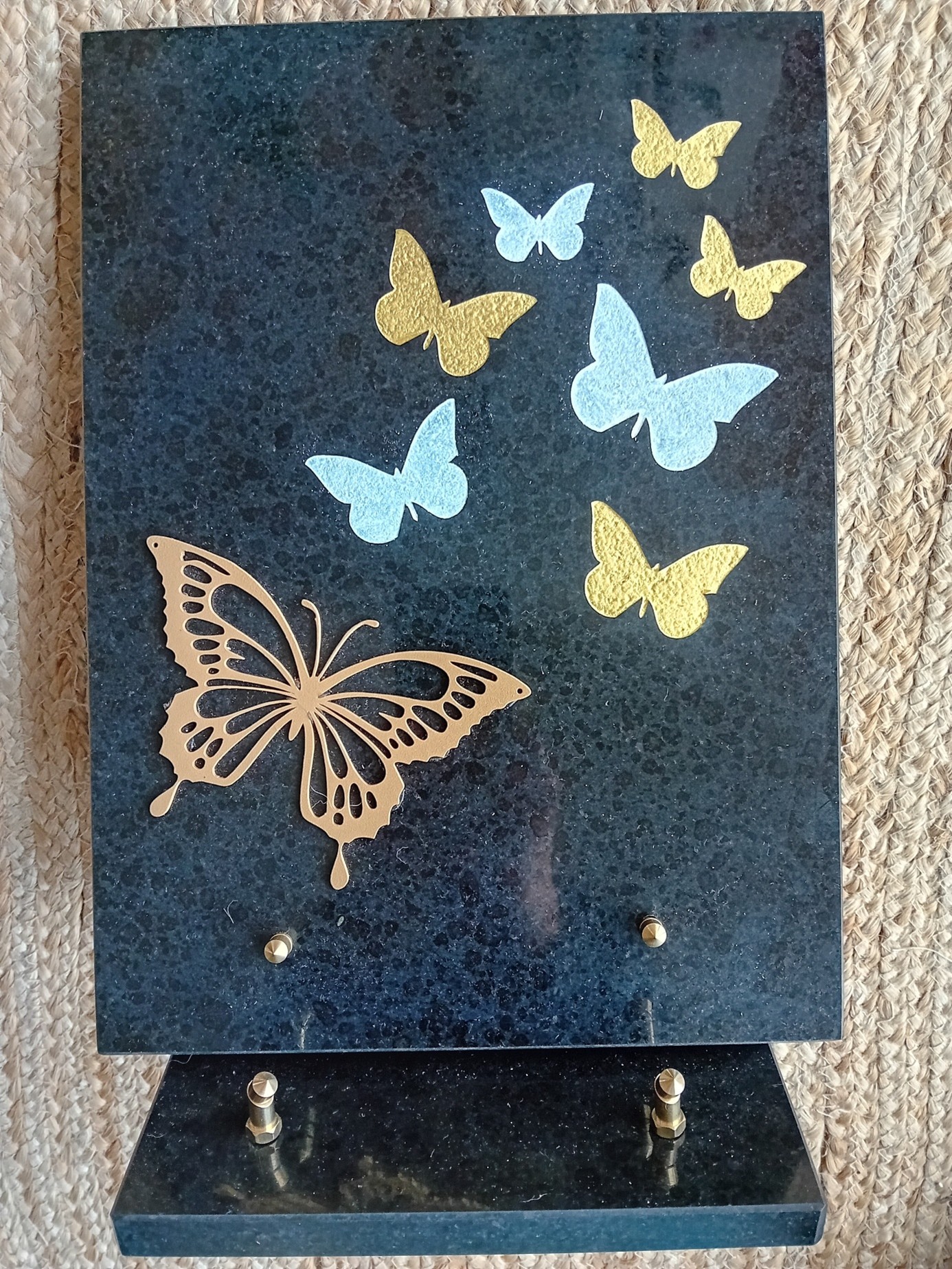 Plaque Papillon thermolaquée et inox