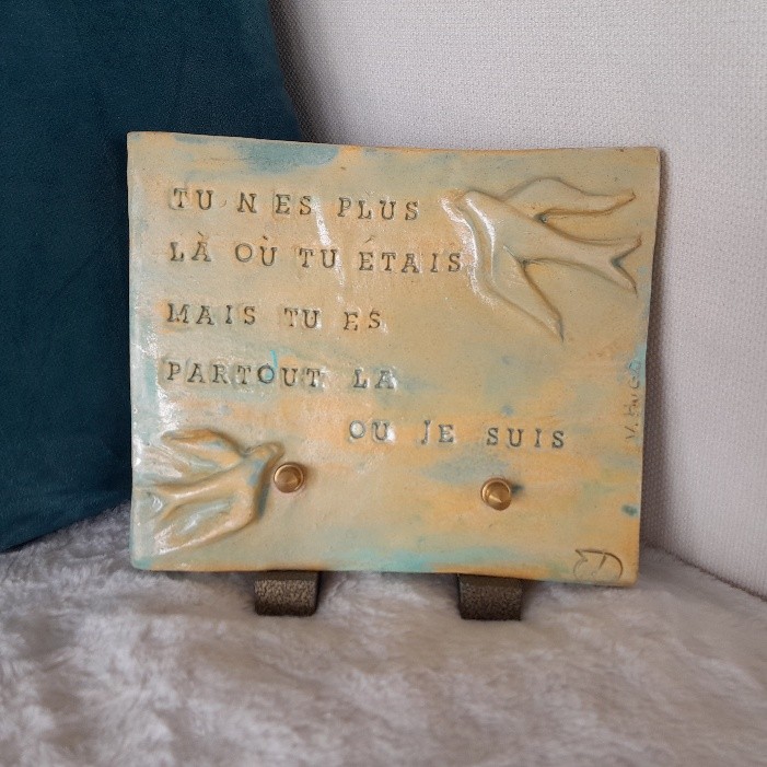 Plaque personnalisable artiste tourangelle