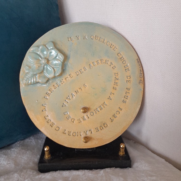 Plaque personnalisable artiste tourangelle