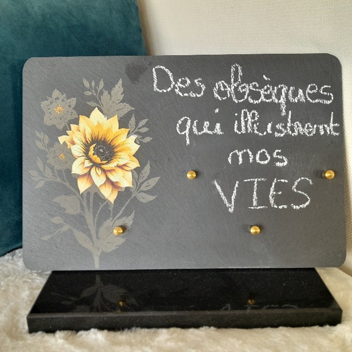 Plaque soleil et tournesol